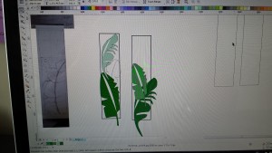 Stained Glass Palm Leaf Design